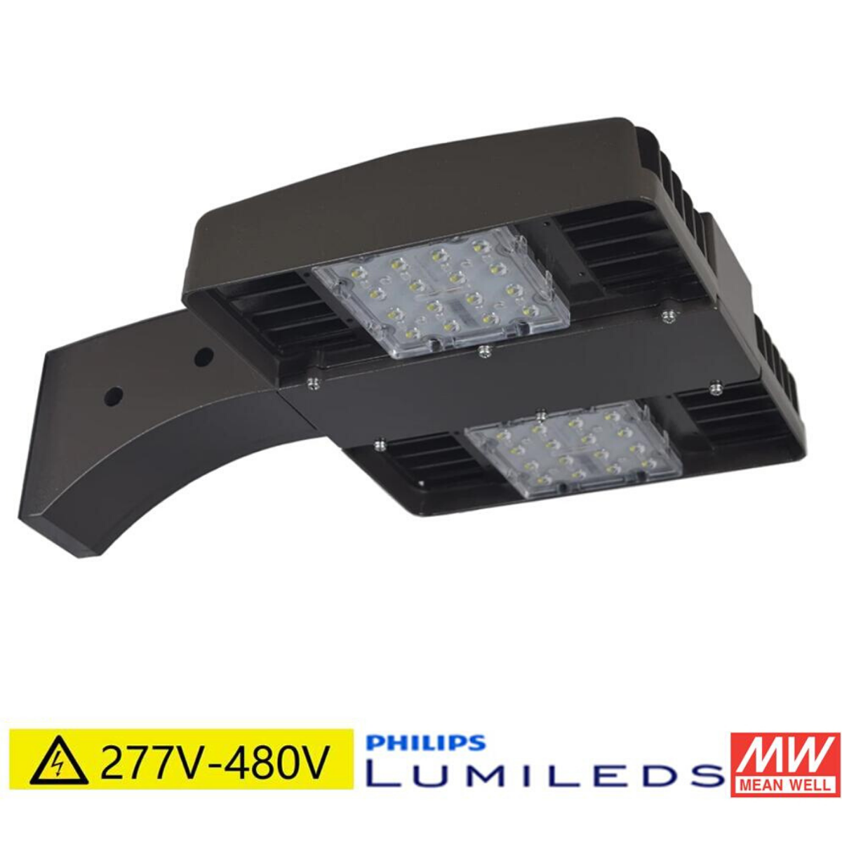 LED Parking Lot Light Shoebox Light Fixture - 150w - 19500Lm - AC 277-480v - 400W MH Equal