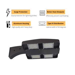 LED Parking Lot Light Shoebox Light Fixture - 300w - 43500Lm - AC 277-480v - 1000W MH Equal