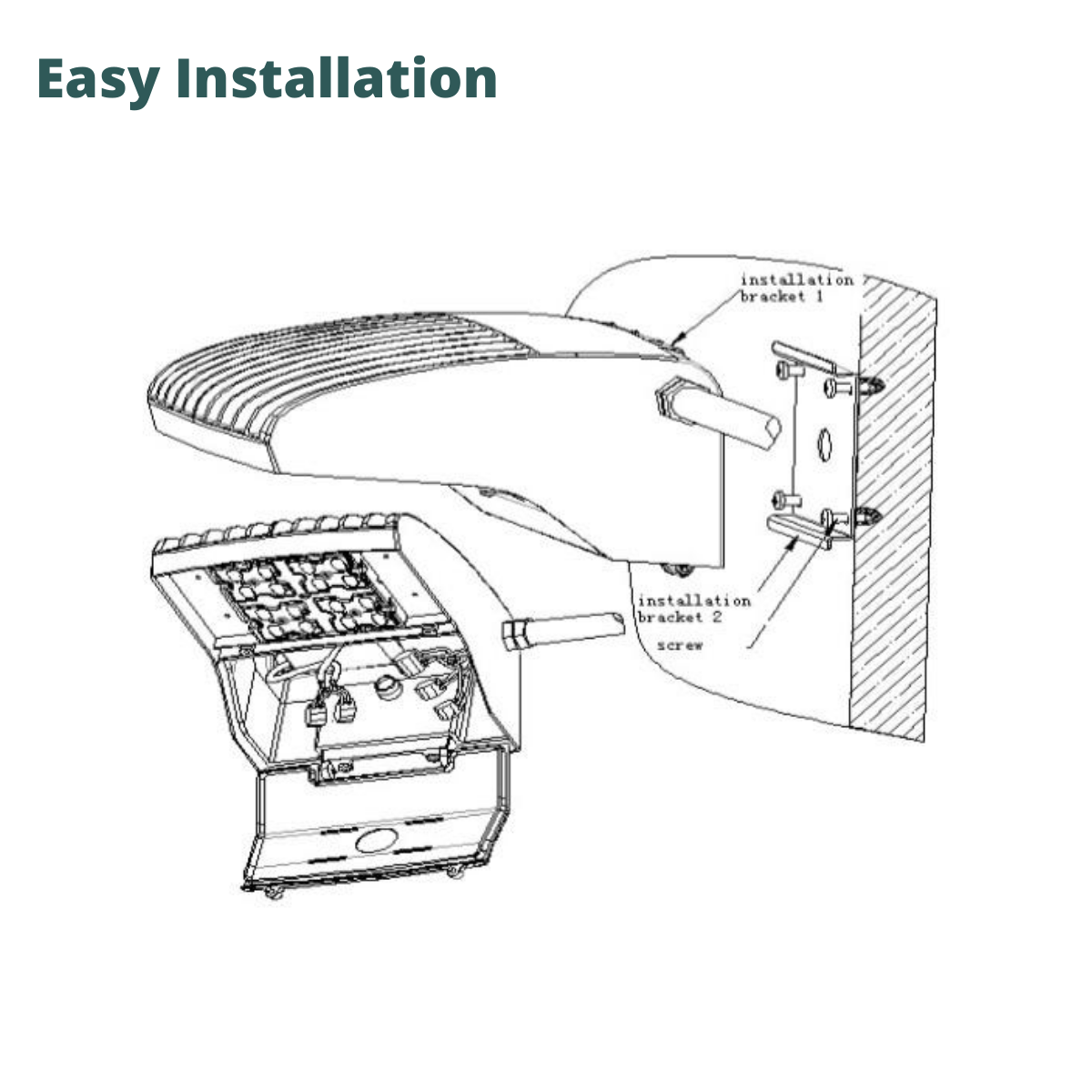 LED Wall Pack - 60w - 6000Lm - 5000K - 250w MH Equal