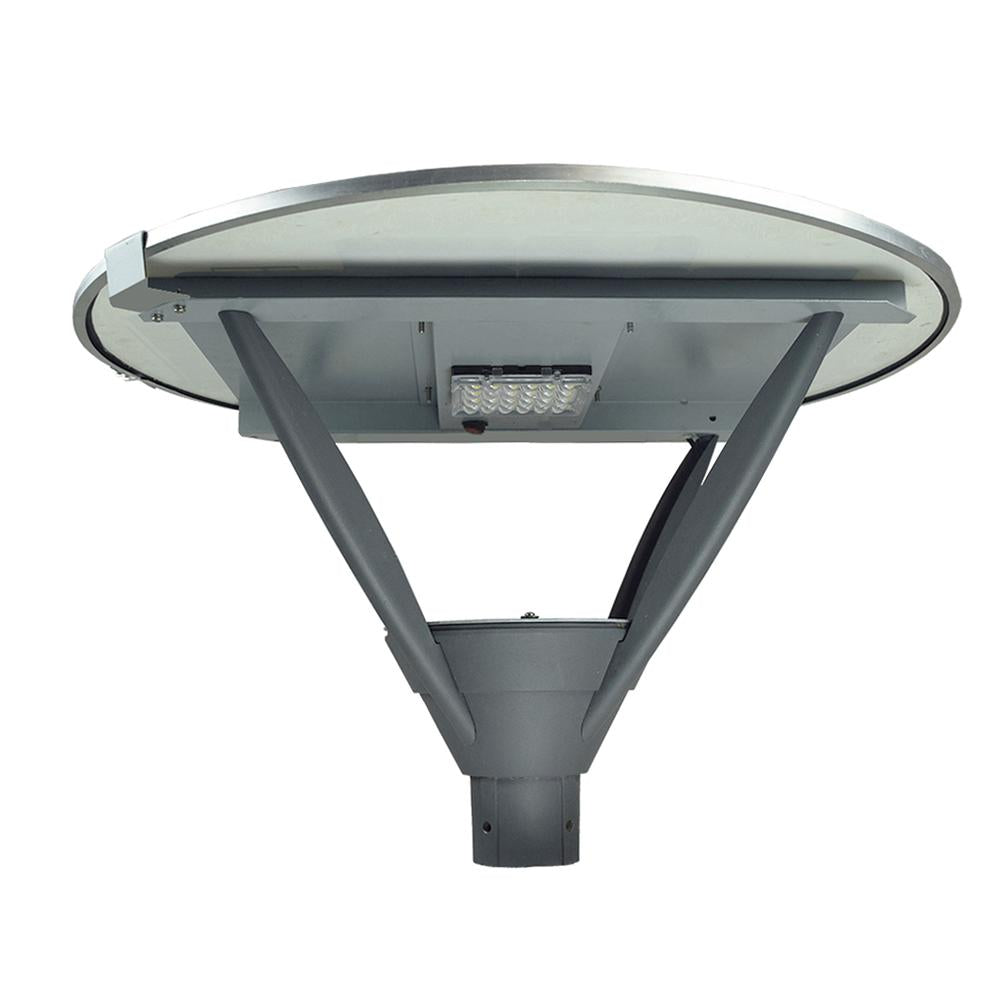 Dusk to Dawn Solar LED Post Top Pole Light Round - 23W - 3650Lm - 5000K