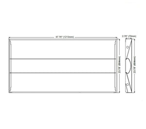 Pack of 2 LED Troffer Light 4x2ft - 46w - 5625Lm - 3500K - 100w Equal