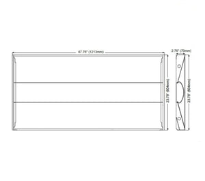 Pack of 2 LED Troffer Light 4x2ft - 45w - 5625Lm - 4000K - 100w Equal