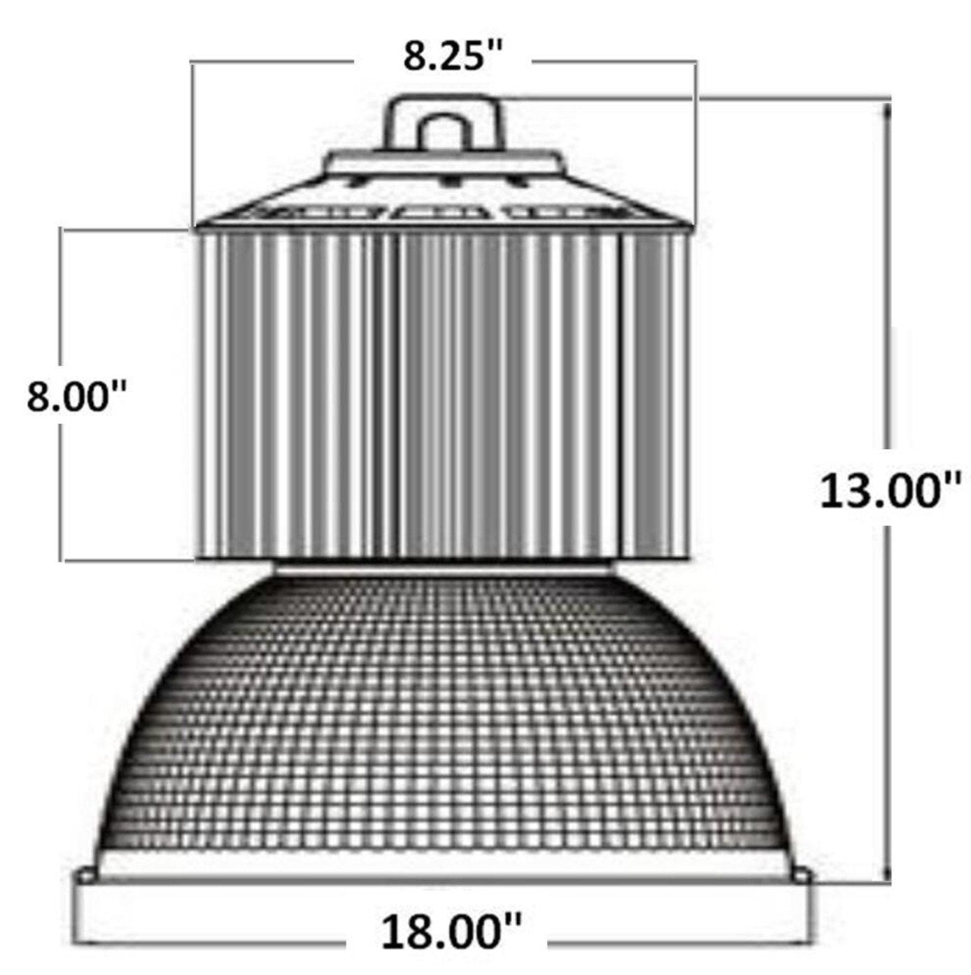 LED UFO High Bay Light - 100w - 12000Lm - 5000K - 250w MH Equal