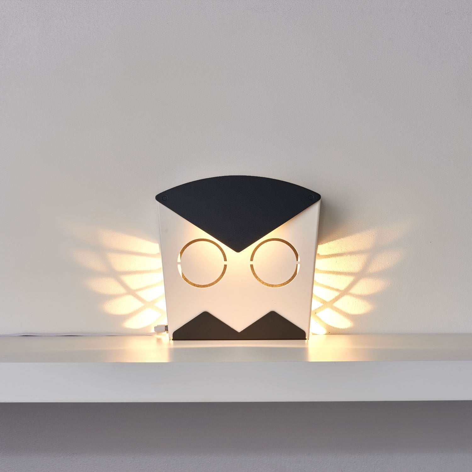 Blue Aluminum Owl LED Light Fixture