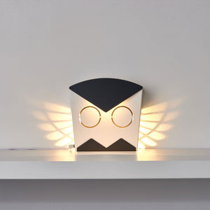 Blue Aluminum Owl LED Light Fixture