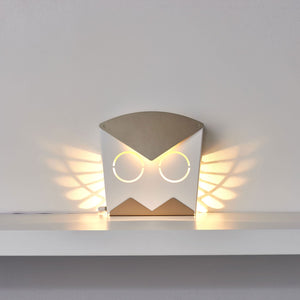 Blue Aluminum Owl LED Light Fixture