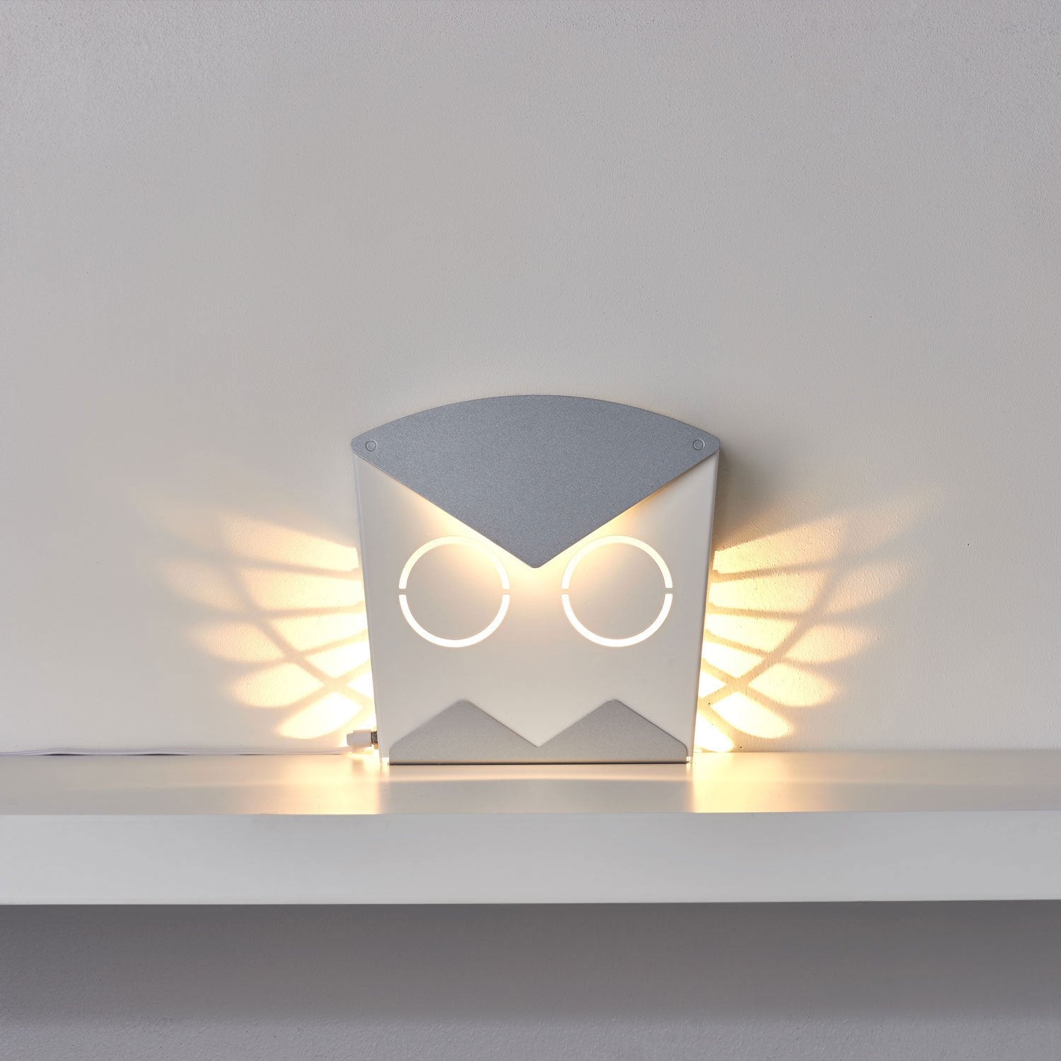 Blue Aluminum Owl LED Light Fixture